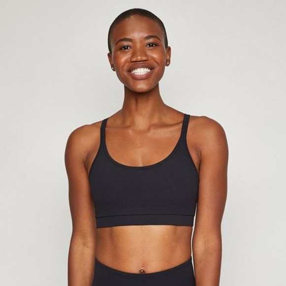 FourLaps Vitality Sports Bra in Black Workout Activewear - Picture 1 of 8
